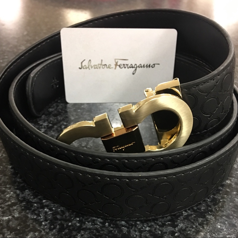 Ferragamo belt fits size 36 up to 40.